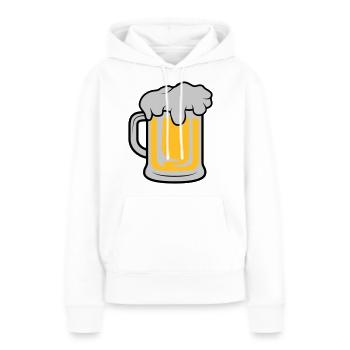 Maßkrug Bier - Frauen Premium Bio Hoodie - Weiß - Vorne - Julia (174cm)