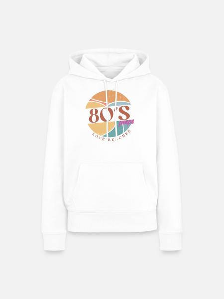 80er - Frauen Premium Bio Hoodie - Weiß