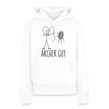 Archery Bow Archer Vintage Archer - Frauen Premium Bio Hoodie - Weiß - Vorne - Julia (174cm)