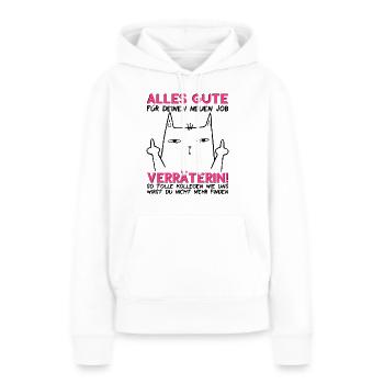 Jobwechsel Neuer Job Abschied Abschiedsgeschenk - Frauen Premium Bio Hoodie - Weiß - Vorne - Julia (174cm)