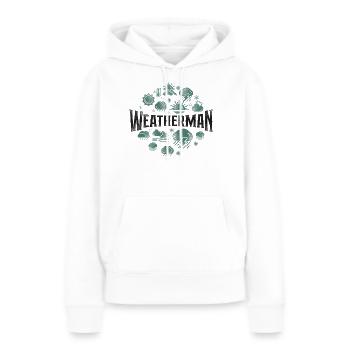Météorologue Prévisions météorologiques - Sweat à capuche Premium bio Femme - blanc - Devant - Julia (174cm)
