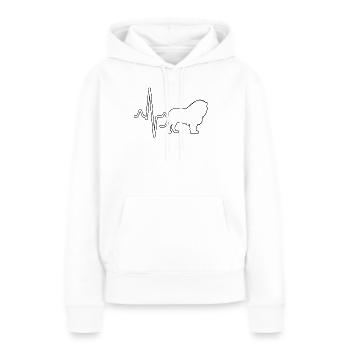 Leo Heartbeat - Sweat à capuche Premium bio Femme - blanc - Devant - Julia (174cm)