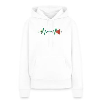 Jeu de snooker gamer Table de snooker Balles de snooker - Sweat à capuche Premium bio Femme - blanc - Devant - Julia (174cm)