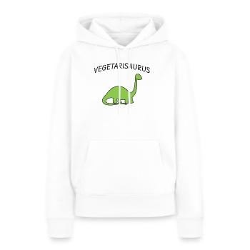Vegetarier Dinosaurier - Frauen Premium Bio Hoodie - Weiß - Vorne - Julia (174cm)
