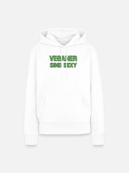 Veganer Spruch - Frauen Premium Bio Hoodie - Weiß