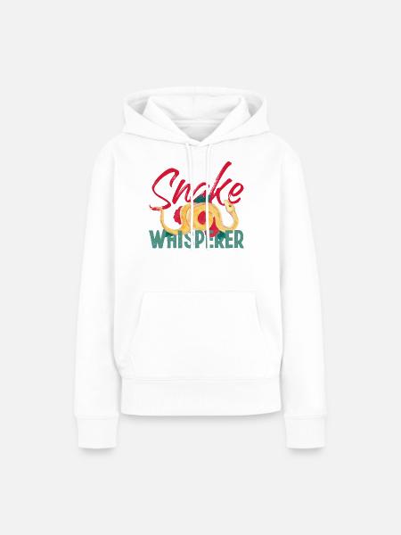 Snake Serpent Snake Whisperer - Frauen Premium Bio Hoodie - Weiß
