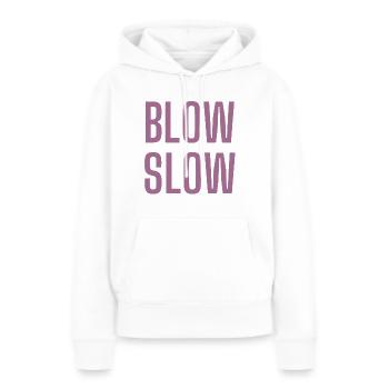 langsames pusten - Frauen Premium Bio Hoodie - Weiß - Vorne - Julia (174cm)