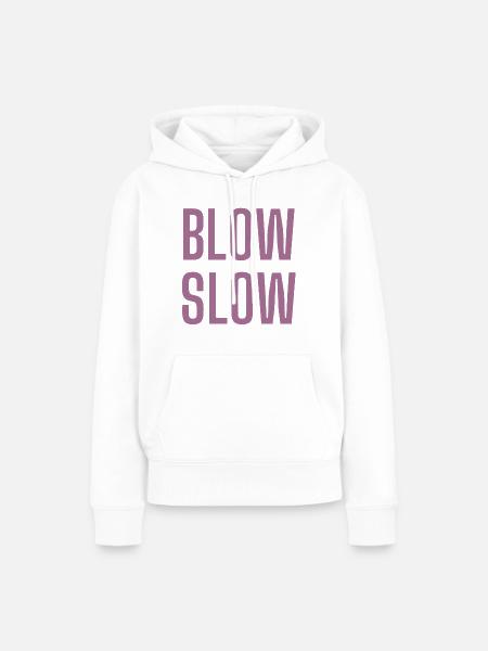 langsames pusten - Frauen Premium Bio Hoodie - Weiß