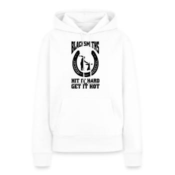 Horse Smith Horseshoe Horsesmith Outil - Sweat à capuche Premium bio Femme - blanc - Devant - Julia (174cm)