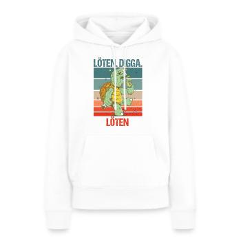 Biertrinker auf Sauftour Löten Digga löten - Frauen Premium Bio Hoodie - Weiß - Vorne - Julia (174cm)