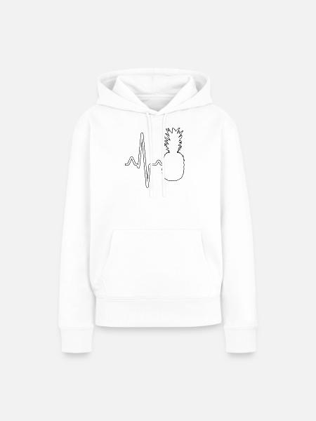 Ananas Herzschlag - Frauen Premium Bio Hoodie - Weiß