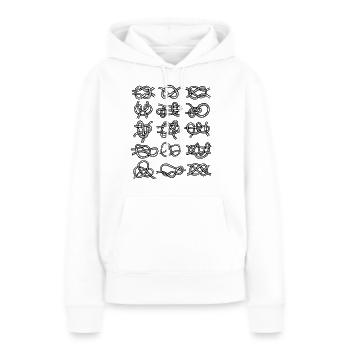 Nœuds de marin - Sweat à capuche Premium bio Femme - blanc - Devant - Julia (174cm)