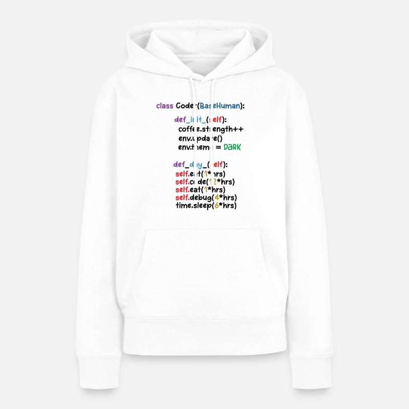 Developer Graphic Coder Programmer Computer Geek P - Frauen Premium Bio Hoodie - Weiß