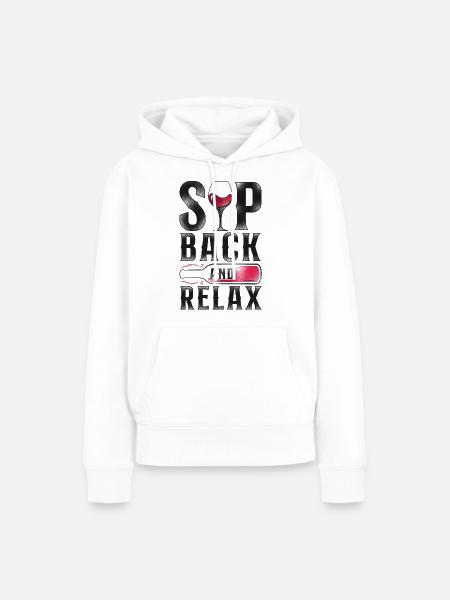 Sommelier Wine Drinking Tasting - Frauen Premium Bio Hoodie - Weiß