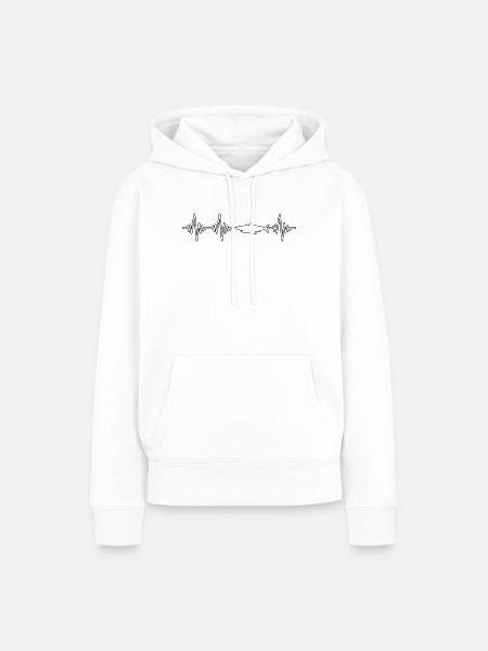 Hai Herzschlag - Frauen Premium Bio Hoodie - Weiß