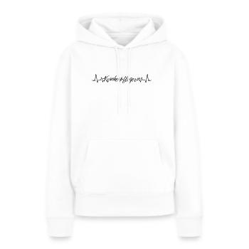Pflegekraft Herzschlag Krankenpflegerin - Frauen Premium Bio Hoodie - Weiß - Vorne - Julia (174cm)