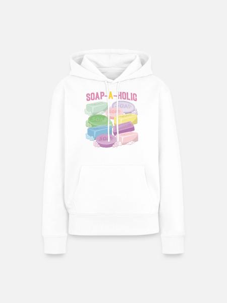 Soap Making Crafting Soap-A-Holic - Frauen Premium Bio Hoodie - Weiß