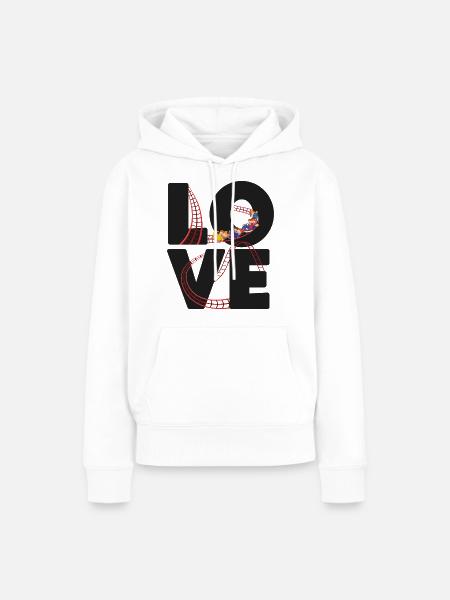 Roller Coaster Love - Frauen Premium Bio Hoodie - Weiß