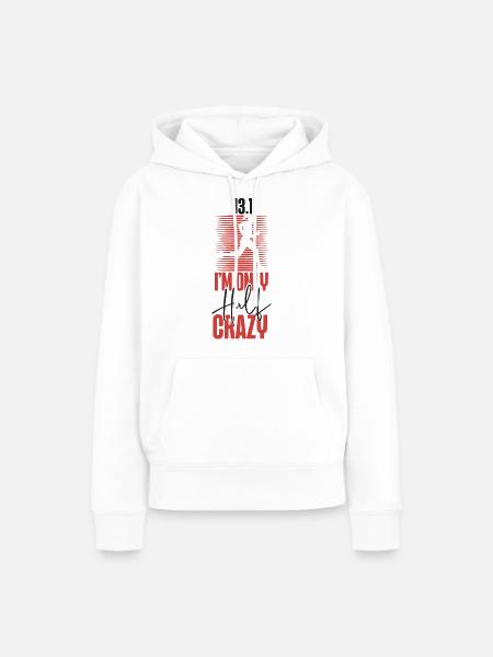 Running Runner Half Marathon Half - Frauen Premium Bio Hoodie - Weiß