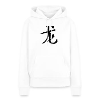 Drache Chinesische Schrift Zeichen Symbol - Frauen Premium Bio Hoodie - Weiß - Vorne - Julia (174cm)