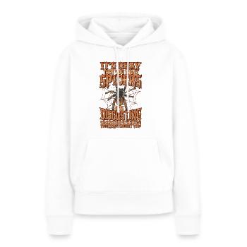 Les araignées ne sont pas dégoûtantes - Spider Lover - Sweat à capuche Premium bio Femme - blanc - Devant - Julia (174cm)