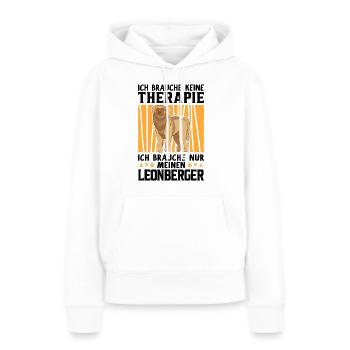 Leonberger keine Therapie deutscher Wachhund - Frauen Premium Bio Hoodie - Weiß - Vorne - Julia (174cm)