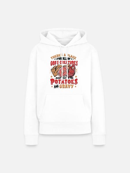 Fleischesser Grillen Fleischliebhaber - Frauen Premium Bio Hoodie - Weiß