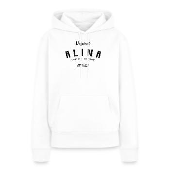 Alina Limited Edition - Frauen Premium Bio Hoodie - Weiß - Vorne - Julia (174cm)