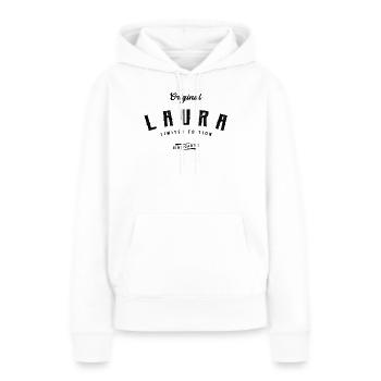Laura Limited Edition - Frauen Premium Bio Hoodie - Weiß - Vorne - Julia (174cm)