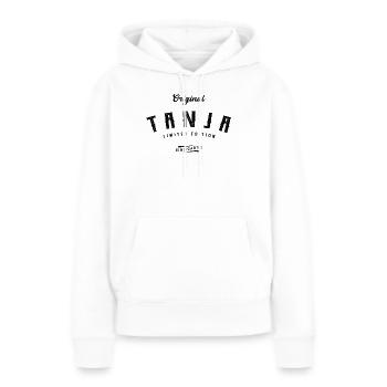 Tanja Limited Edition - Frauen Premium Bio Hoodie - Weiß - Vorne - Julia (174cm)
