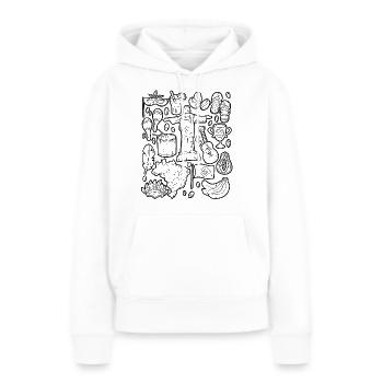 Brasilien - Frauen Premium Bio Hoodie - Weiß - Vorne - Julia (174cm)