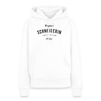 Schneider Original Schneiderin Nähen Schneider - Frauen Premium Bio Hoodie - Weiß - Vorne - Julia (174cm)