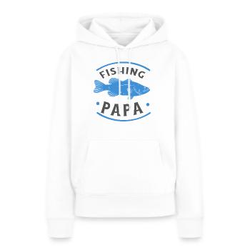 Angeln Fishing Papa Angler - Frauen Premium Bio Hoodie - Weiß - Vorne - Julia (174cm)