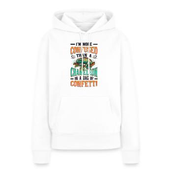 Verwirrter Als Ein Chamäleon - Frauen Premium Bio Hoodie - Weiß - Vorne - Julia (174cm)