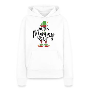 Maman Elfe Mignon Drôle Costume de Noël assorti - Sweat à capuche Premium bio Femme - blanc - Devant - Julia (174cm)