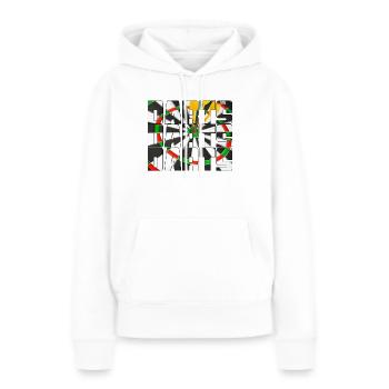 Dard - Sweat à capuche Premium bio Femme - blanc - Devant - Julia (174cm)