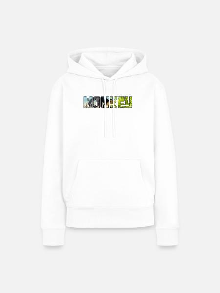 Affe - Frauen Premium Bio Hoodie - Weiß
