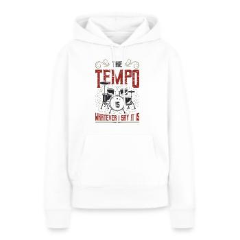 Das Tempo Ist, Was Immer Ich Sage, Es Ist Rockband - Frauen Premium Bio Hoodie - Weiß - Vorne - Julia (174cm)