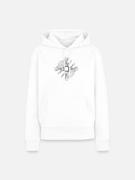 Elektroniker Leiterplatte CPU - Frauen Premium Bio Hoodie - Weiß