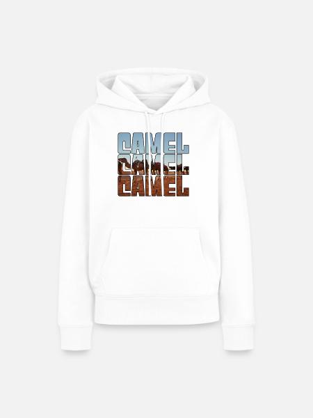 Kamel - Frauen Premium Bio Hoodie - Weiß