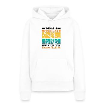 Heute Prognose Banjo Musiker Gitarre Spielen - Frauen Premium Bio Hoodie - Weiß - Vorne - Julia (174cm)