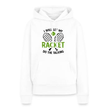 Tennisplatz Spruch Für Tennis - Frauen Premium Bio Hoodie - Weiß - Vorne - Julia (174cm)