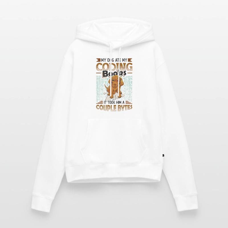 Dog Bytes Code Computer Joke Programmation Sweat à capuche Premium bio Femme