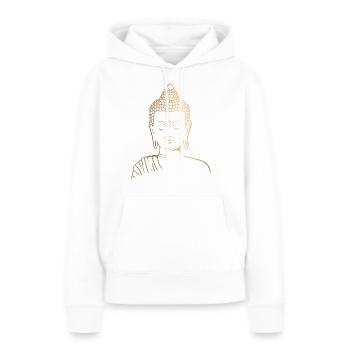 Gautama Buddha Meditation For Buddhim Enthusiast - Women’s Premium Organic Hoodie - white - Front - Julia (174cm)