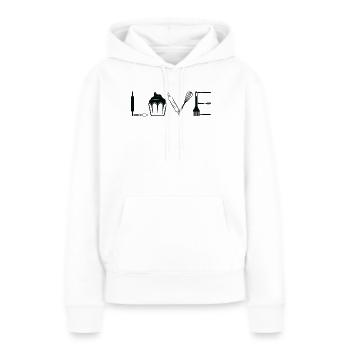 Baking Tools Love For Bakers - Frauen Premium Bio Hoodie - Weiß - Vorne - Julia (174cm)