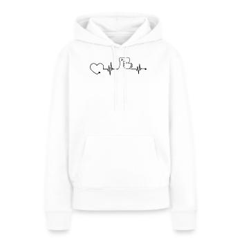 Baking Heart Beat Baking Tool For Baker - Frauen Premium Bio Hoodie - Weiß - Vorne - Julia (174cm)