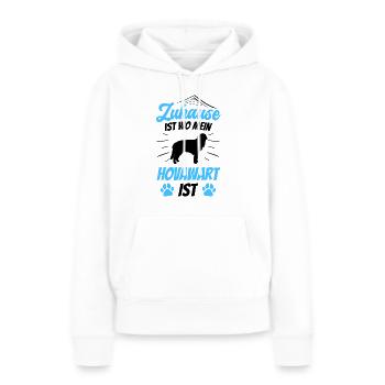 Zuhause ist wo mein Hovawart ist Hovawart - Frauen Premium Bio Hoodie - Weiß - Vorne - Julia (174cm)