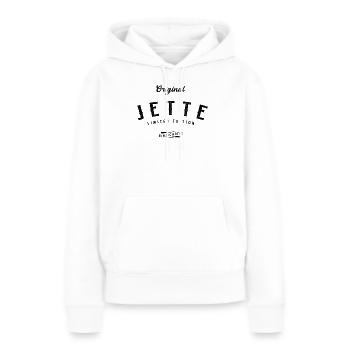 Jette Limited Edition - Frauen Premium Bio Hoodie - Weiß - Vorne - Julia (174cm)