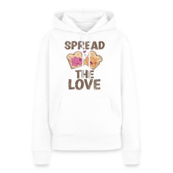 Répandez le sort d’amour avec de l’art cool - Sweat à capuche Premium bio Femme - blanc - Devant - Julia (174cm)