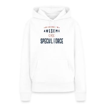 Profession de force spéciale - Sweat à capuche Premium bio Femme - blanc - Devant - Julia (174cm)